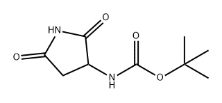 Carbamic acid, N-(2,5-dioxo-3-pyrrolidinyl)-, 1,1-dimethylethyl ester Structure