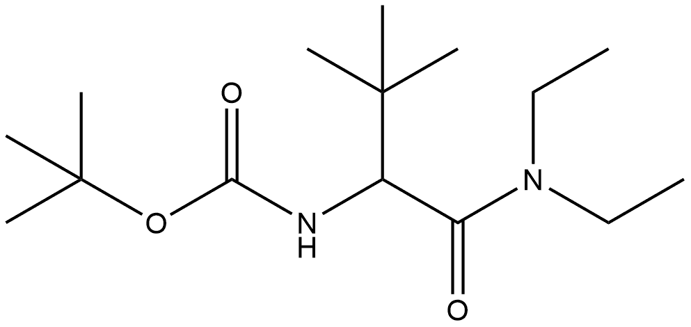 tert-butyl (1-(diethylamino)-3,3-dimethyl-1-oxobutan-2-yl)carbamate Structure