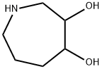 1H-Azepine-3,4-diol, hexahydro- Structure