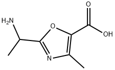 2-(1-aminoethyl)-4-methyl-1,3-oxazole-5-carboxyli c acid Structure