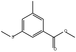 Benzoic acid, 3-methyl-5-(methylthio)-, methyl ester Structure