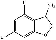 3-Benzofuranamine, 6-bromo-4-fluoro-2,3-dihydro- 구조식 이미지