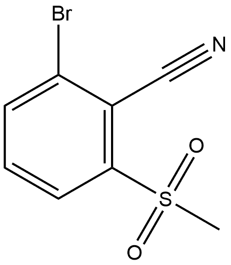 2-Bromo-6-(methylsulfonyl)benzonitrile Structure