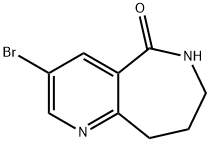 5H-Pyrido[3,2-c]azepin-5-one, 3-bromo-6,7,8,9-tetrahydro- 구조식 이미지