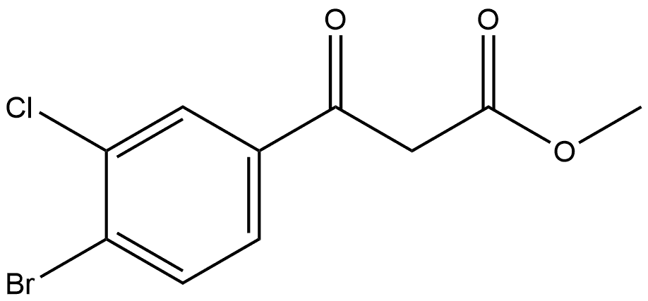 Methyl 4-bromo-3-chloro-β-oxobenzenepropanoate Structure