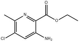 2-Pyridinecarboxylic acid, 3-amino-5-chloro-6-methyl-, ethyl ester Structure