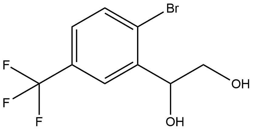 1-[2-Bromo-5-(trifluoromethyl)phenyl]-1,2-ethanediol Structure