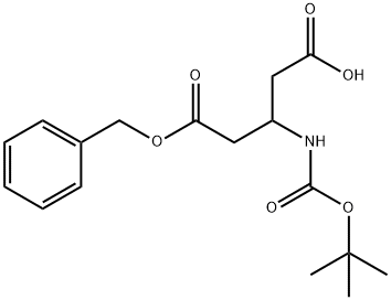 Pentanedioic acid, 3-[[(1,1-dimethylethoxy)carbonyl]amino]-, 1-(phenylmethyl) ester Structure