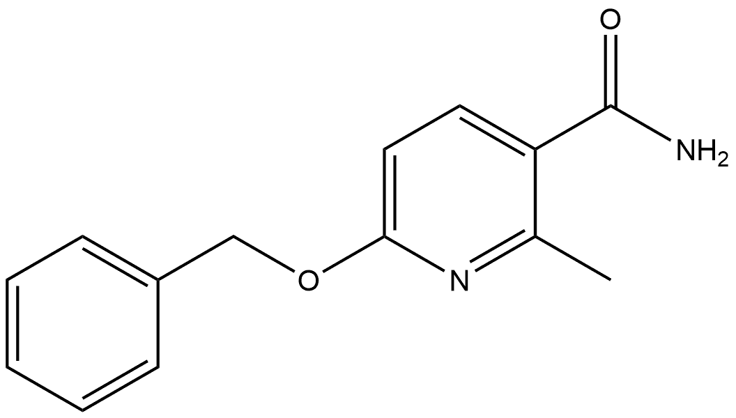 2-Methyl-6-(phenylmethoxy)-3-pyridinecarboxamide Structure