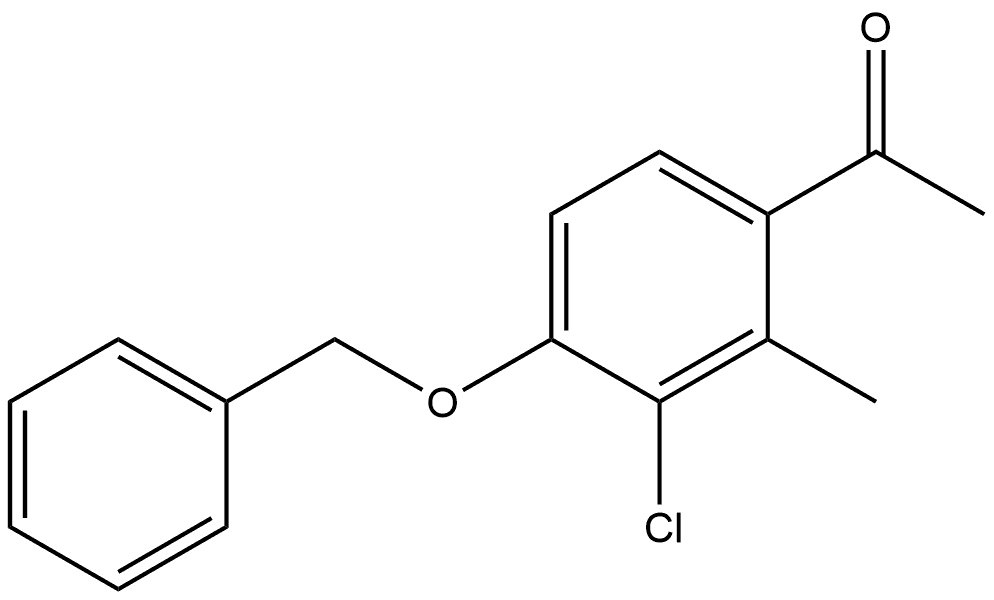 Ethanone, 1-[3-chloro-2-methyl-4-(phenylmethoxy)phenyl]- Structure