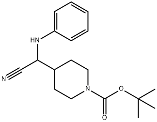 tert-Butyl 4-(cyano(phenylamino)methyl)piperidine-1-carboxylate Structure