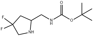 tert-butyl
N-[(4,4-difluoropyrrolidin-2-yl)methyl]carbamate Structure