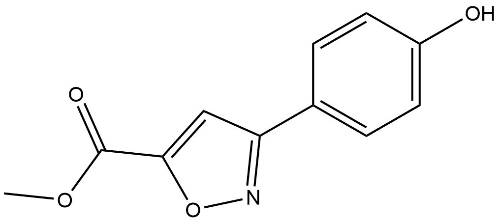 3-(4-HYDROXY-PHENYL)-ISOXAZOLE-5-CARBOXYLIC ACID METHYL ESTER Structure