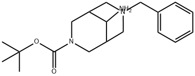 tert-Butyl 9-amino-7-benzyl-3,7-diazabicyclo[3.3.1]nonane-3-carboxylate Structure