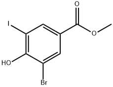 Methyl 3-bromo-5-iodo-4-hydroxybenzoate Structure