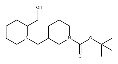 1-Piperidinecarboxylic acid, 3-[[2-(hydroxymethyl)-1-piperidinyl]methyl]-, 1,1-dimethylethyl ester Structure