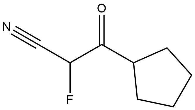 Cyclopentanepropanenitrile, α-fluoro-β-oxo- Structure