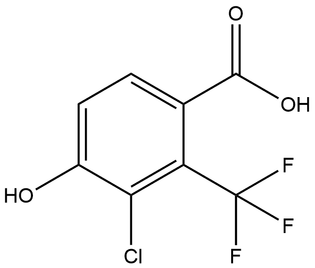 3-Chloro-4-hydroxy-2-(trifluoromethyl)benzoic acid Structure