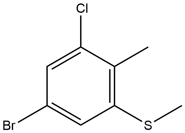 5-Bromo-1-chloro-2-methyl-3-(methylthio)benzene Structure