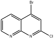 1,8-Naphthyridine, 4-bromo-2-chloro- Structure
