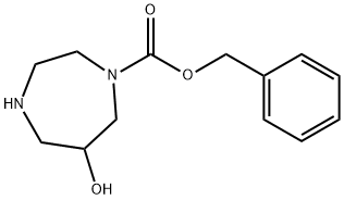 6-Hydroxy-[1,4]diazepane-1-carboxylic acid benzyl ester Structure