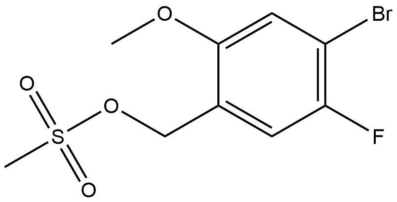 Benzenemethanol, 4-bromo-5-fluoro-2-methoxy-, 1-methanesulfonate 구조식 이미지