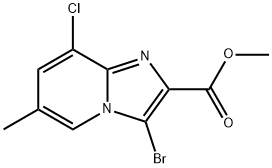 methyl 3-bromo-8-chloro-6-methylimidazo[1,2-a]pyridine-2-carboxylate Structure