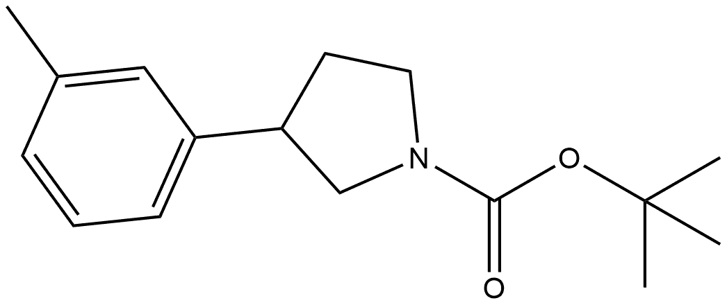 1-Boc-3-(m-tolyl)pyrrolidine 구조식 이미지