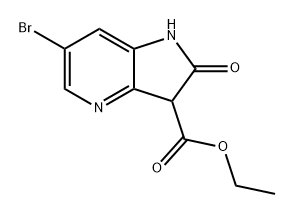 1H-Pyrrolo[3,2-b]pyridine-3-carboxylic acid, 6-bromo-2,3-dihydro-2-oxo-, ethyl ester Structure