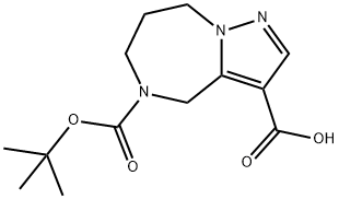 4H-Pyrazolo[1,5-a][1,4]diazepine-3,5(6H)-dicarboxylic acid, 7,8-dihydro-, 5-(1,1-dimethylethyl) ester Structure