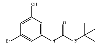 Carbamic acid, N-(3-bromo-5-hydroxyphenyl)-, 1,1-dimethylethyl ester Structure