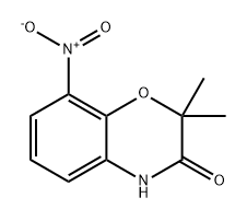 2H-1,4-Benzoxazin-3(4H)-one, 2,2-dimethyl-8-nitro- Structure