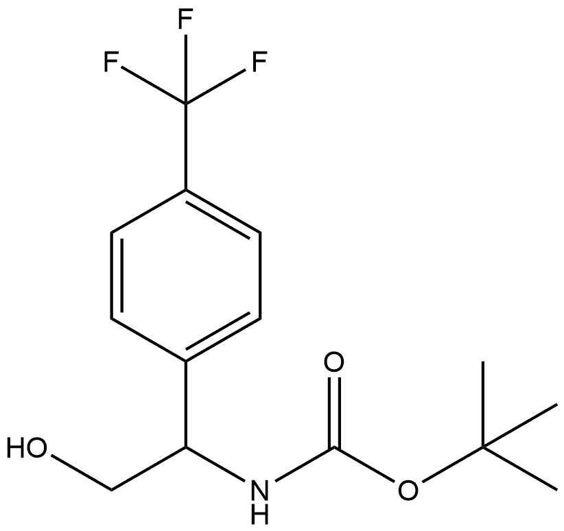 tert-butyl (2-hydroxy-1-(4-(trifluoromethyl)phenyl)ethyl)carbamate 구조식 이미지