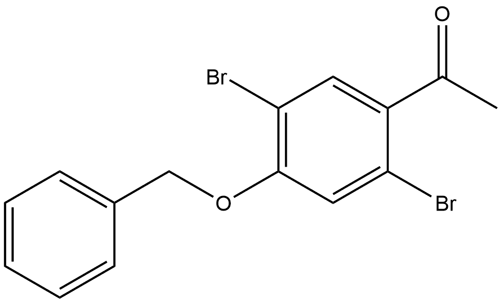 1-[2,5-Dibromo-4-(phenylmethoxy)phenyl]ethanone Structure