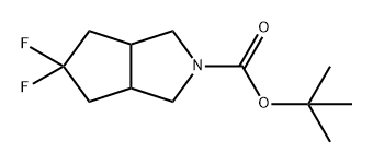 Cyclopenta[c]pyrrole-2(1H)-carboxylic acid, 5,5-difluorohexahydro-, 1,1-dimethylethyl ester Structure