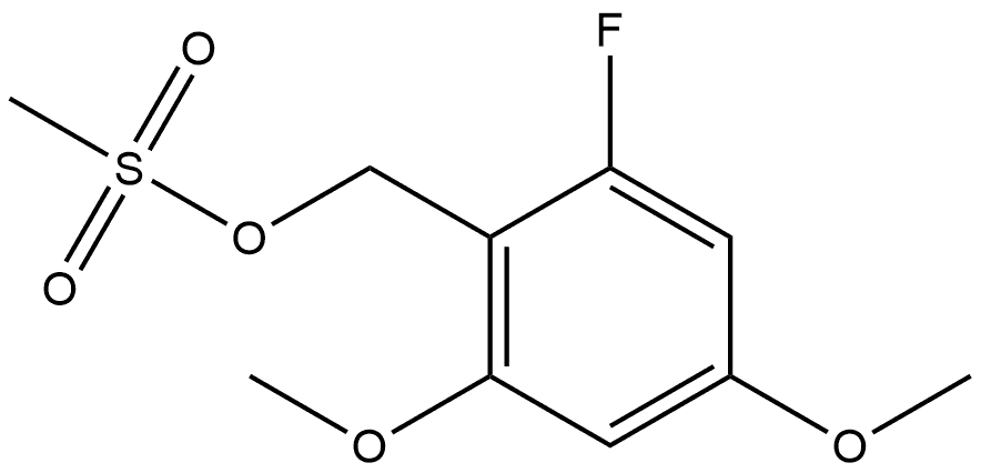 Benzenemethanol, 2-fluoro-4,6-dimethoxy-, 1-methanesulfonate Structure