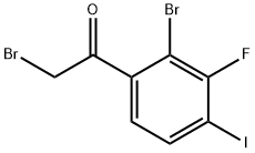2-Bromo-3-fluoro-4-iodophenacyl bromide Structure
