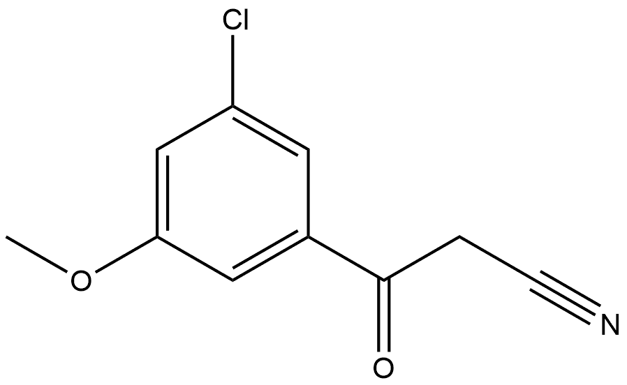 3-Chloro-5-methoxybenzoylacetonitrile 구조식 이미지