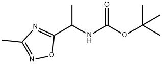 tert-butyl (1-(3-methyl-1,2,4-oxadiazol-5-yl)ethyl)carbamate Structure