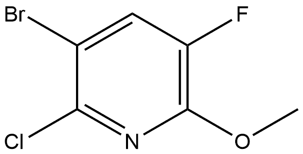 3-bromo-2-chloro-5-fluoro-6-methoxypyridine Structure