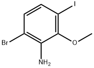 6-Bromo-3-iodo-2-methoxyaniline 구조식 이미지