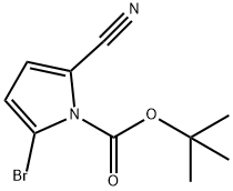 tert-Butyl 2-bromo-5-cyano-1H-pyrrole-1-carboxylate 구조식 이미지