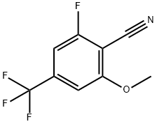 2-Fluoro-6-methoxy-4-(trifluoromethyl)benzonitrile Structure