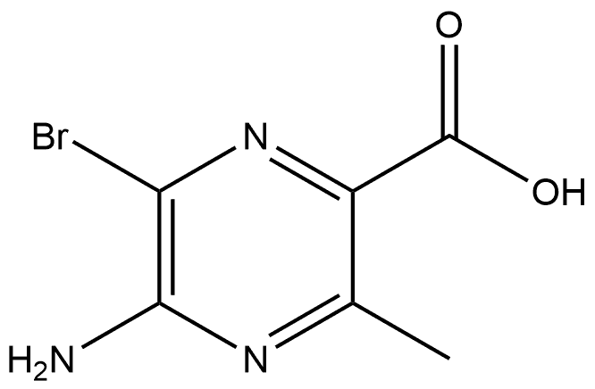 5-Amino-6-bromo-3-methyl-2-pyrazinecarboxylic acid Structure
