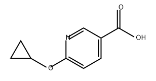 3-Pyridinecarboxylic acid, 6-(cyclopropyloxy)- 구조식 이미지