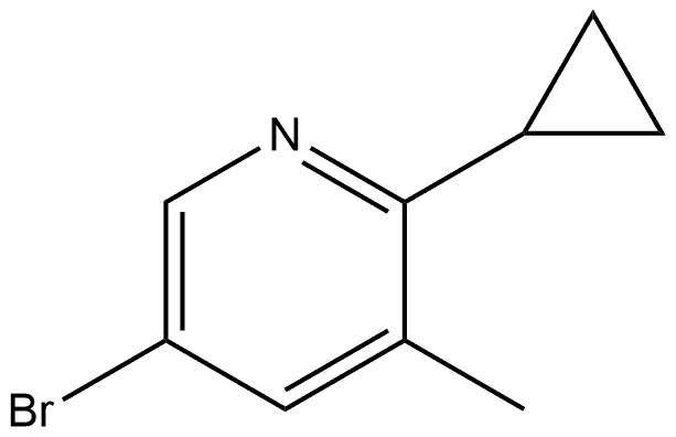 5-Bromo-2-cyclopropyl-3-methylpyridine Structure