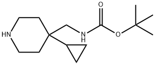 Carbamic acid, N-[(4-cyclopropyl-4-piperidinyl)methyl]-, 1,1-dimethylethyl ester Structure
