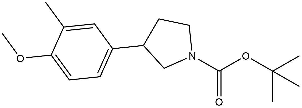 1-Boc-3-(4-methoxy-3-methylphenyl)pyrrolidine Structure