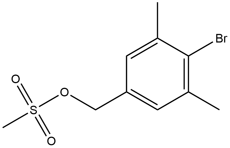 Benzenemethanol, 4-bromo-3,5-dimethyl-, 1-methanesulfonate Structure