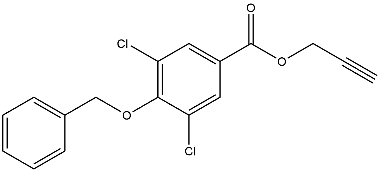 2-Propyn-1-yl 3,5-dichloro-4-(phenylmethoxy)benzoate Structure